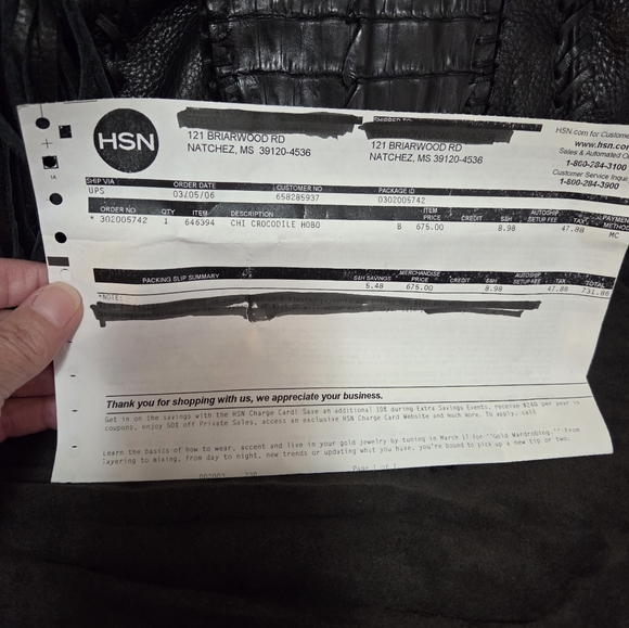 Vintage Carlos FALCHI alligator Flap Hobo - Picture 11 of 11